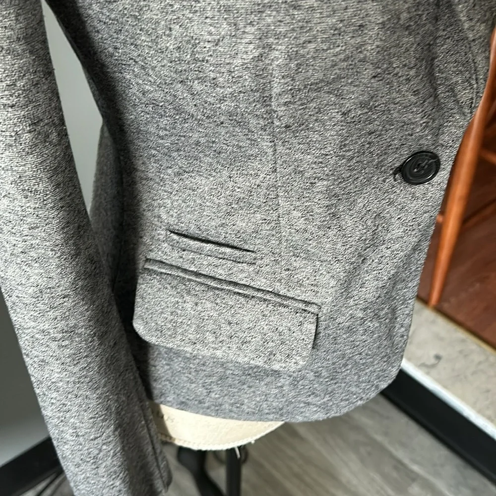 Gray One button Blazer - Picture 3 of 4